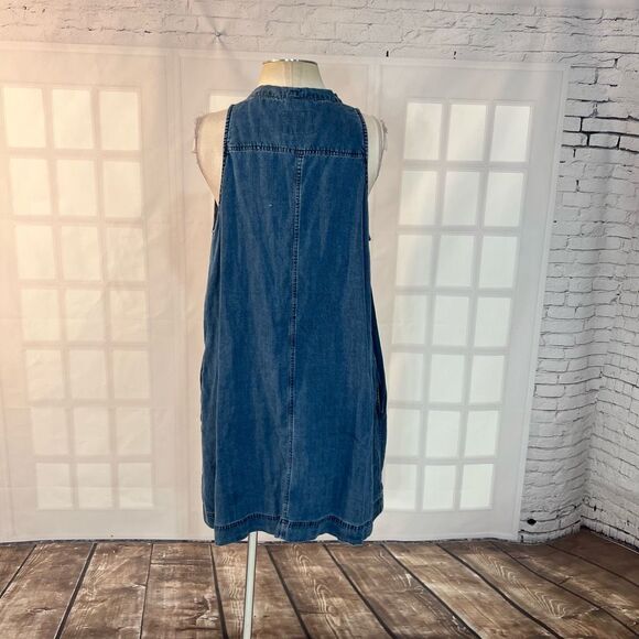 Rails Rhiannon Tie-Neck denim Chambray Dress size large - Picture 7 of 14